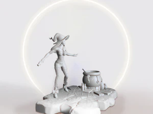 WITCH 3D PRINTABLE STL 3D Print Model