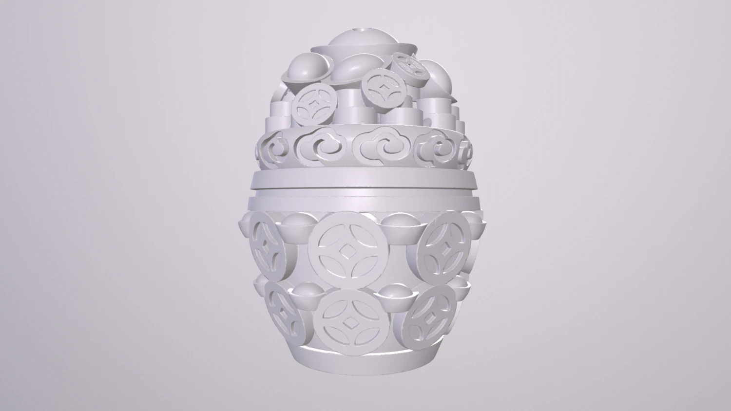 Beautiful Bakhoor Incense Burner Oud Agarwood Burner asia Patterned 3D Print Model .c4d .max .obj .3ds .fbx .stl .blend 