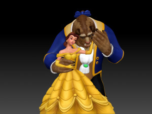 THE BEAUTY AND THE BEAST STL 3D MODEL PRINTING 3D Print Model