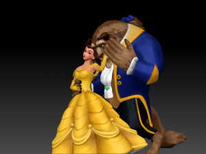 THE BEAUTY AND THE BEAST STL 3D MODEL PRINTING 3D Print Model