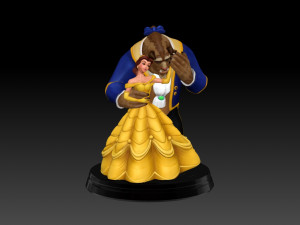 THE BEAUTY AND THE BEAST STL 3D MODEL PRINTING 3D Print Model