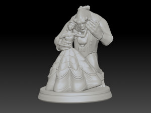 THE BEAUTY AND THE BEAST STL 3D MODEL PRINTING 3D Print Model