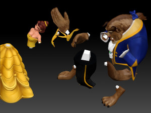 THE BEAUTY AND THE BEAST STL 3D MODEL PRINTING 3D Print Model