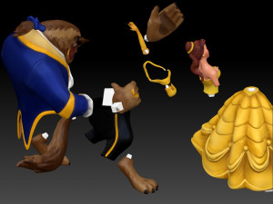 THE BEAUTY AND THE BEAST STL 3D MODEL PRINTING 3D Print Model