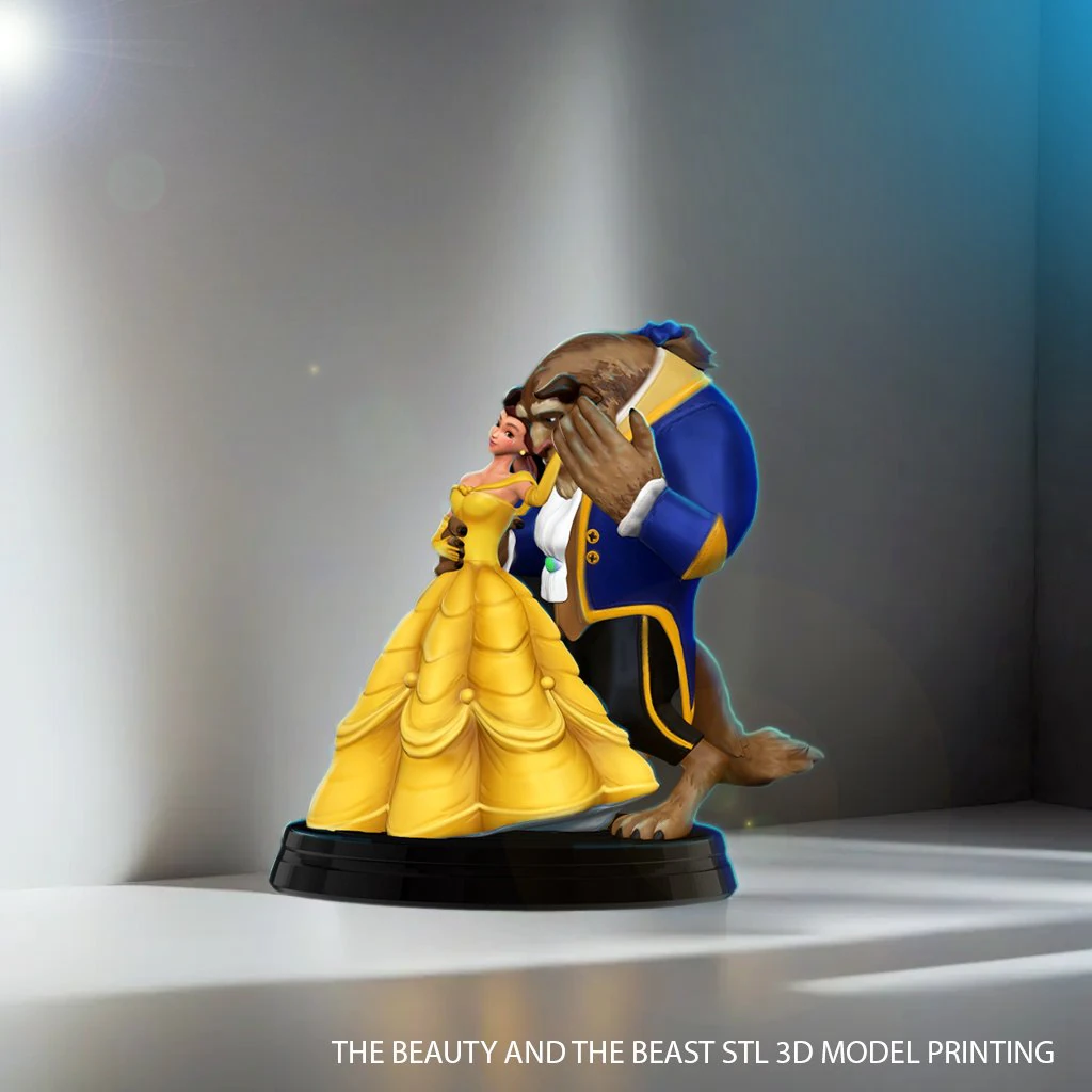 THE BEAUTY AND THE BEAST STL 3D MODEL PRINTING 3D Print Model .c4d .max .obj .3ds .fbx .stl .blend