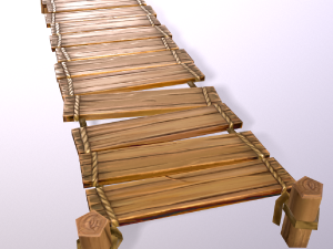 Wood Bright Low Poly Model 3D