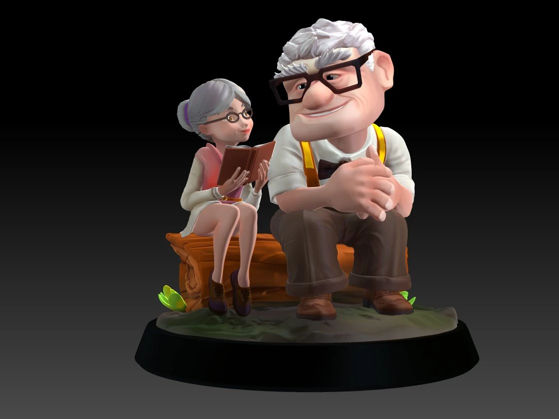 Carl and Ellie 3D Print Model 3D print model 3D Print Model .c4d .max .obj .3ds .fbx .stl .blend