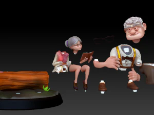 Carl and Ellie 3D Print Model 3D print model 3D Print Model