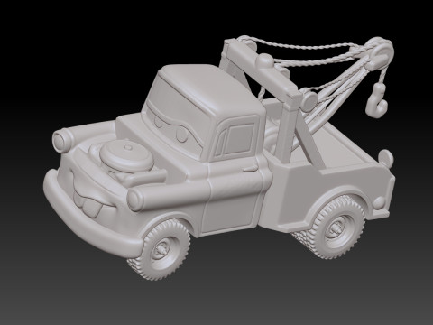Tow Mater CARS STL 3D print model Modello di stampa 3D