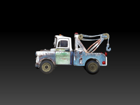 Tow Mater CARS STL 3D print model Modello di stampa 3D
