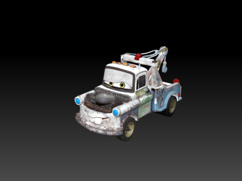 Tow Mater CARS STL 3D print model Modello di stampa 3D