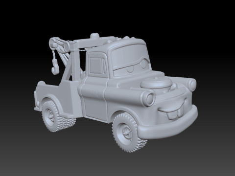 Tow Mater CARS STL 3D print model Modello di stampa 3D