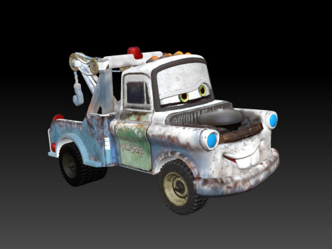 Tow Mater CARS STL 3D print model Modello di stampa 3D
