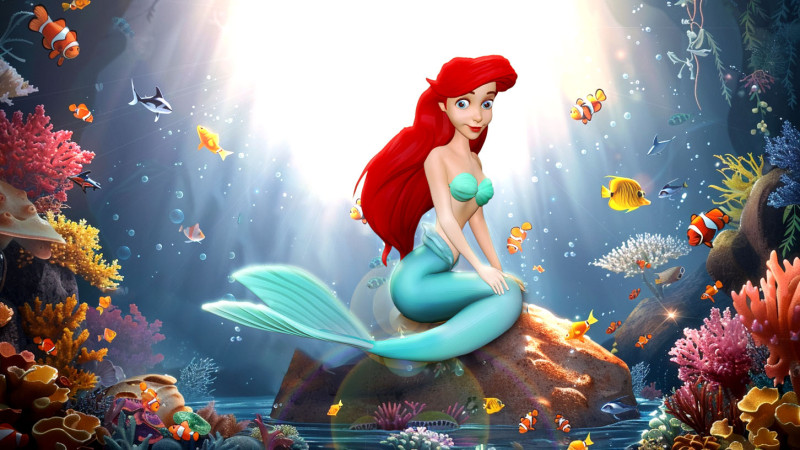 MODEl OF LITTLE MERMAID STATUE PRINCESS 3D PRINT Model Cetak 3D .c4d .max .obj .3ds .fbx .stl .blend 
