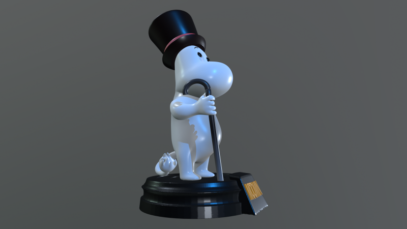 Moominpappa moomin statue 3D print model 3D Print Model .c4d .max .obj .3ds .fbx .stl .blend
