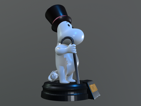Moominpappa moomin statue 3D print model 3D Print Model