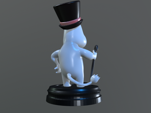 Moominpappa moomin statue 3D print model 3D Print Model