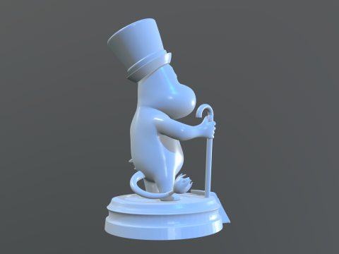Moominpappa moomin statue 3D print model 3D Print Model