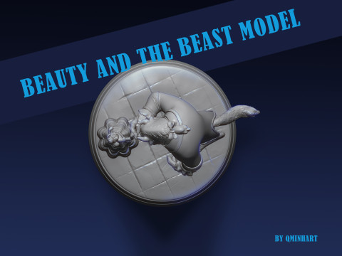 Beauty and the Beast 3D print model Model Cetak 3D