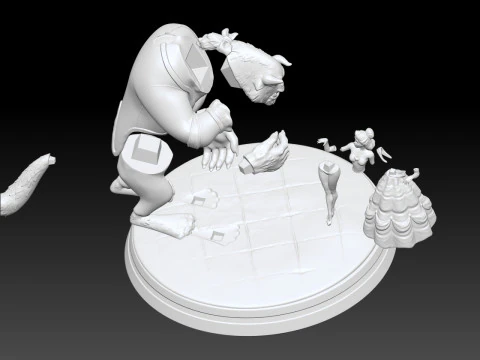 Beauty and the Beast 3D print model 3D Print Model