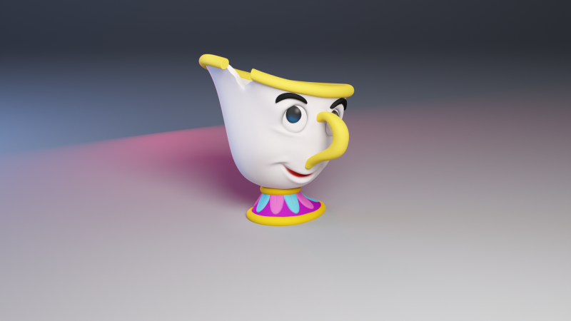 Chip - Beauty And The Beast 3D print model 3D Принт Модель .c4d .max .obj .3ds .fbx .stl .blend 