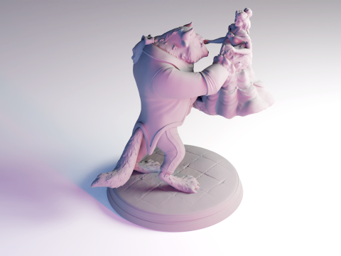 The Beauty and The Beast stl -Fantasy Tale STL Sculpture 3D print model 3D 打印模型