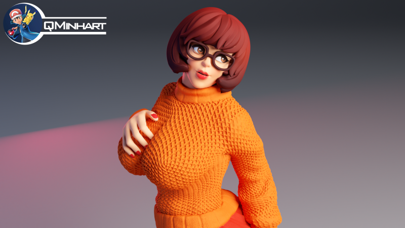 Velma Scooby Doo Fanart Collectible Figure 3D print model 3D 프린트 모델 .c4d .max .obj .3ds .fbx .stl .blend