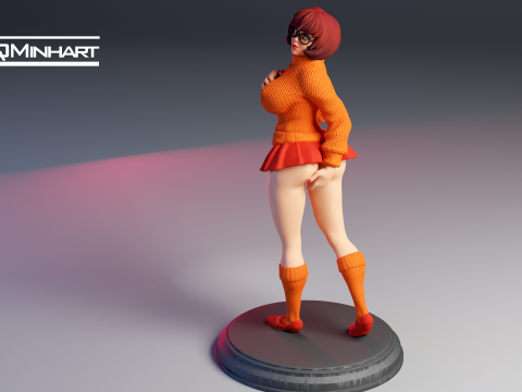 Velma Scooby Doo Fanart Collectible Figure 3D print model 3Dプリントモデル