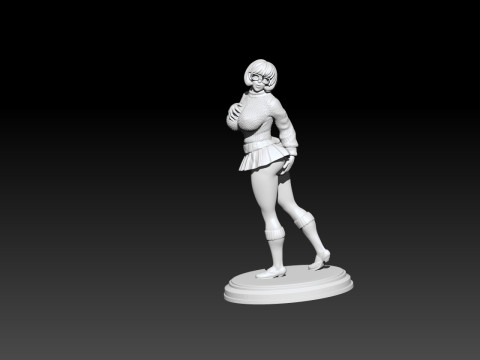 Velma Scooby Doo Fanart Collectible Figure 3D print model 3Dプリントモデル