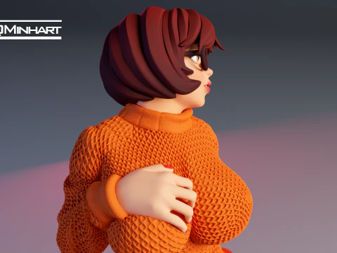 Velma Scooby Doo Fanart Collectible Figure 3D print model 3D Print Model