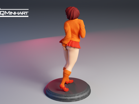 Velma Scooby Doo Fanart Collectible Figure 3D print model 3Dプリントモデル