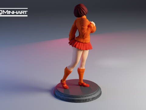 Velma Scooby Doo Fanart Collectible Figure 3D print model 3Dプリントモデル