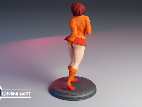 Velma Scooby Doo Fanart Collectible Figure 3D print model 3Dプリントモデル