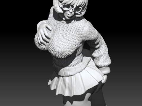 Velma Scooby Doo Fanart Collectible Figure 3D print model 3Dプリントモデル