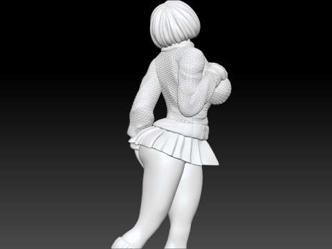 Velma Scooby Doo Fanart Collectible Figure 3D print model 3Dプリントモデル