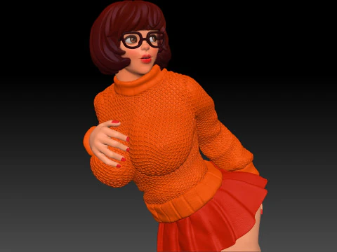 Velma Scooby Doo Fanart Collectible Figure 3D print model 3D Print Model