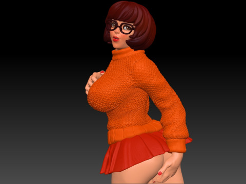 Velma Scooby Doo Fanart Collectible Figure 3D print model 3Dプリントモデル