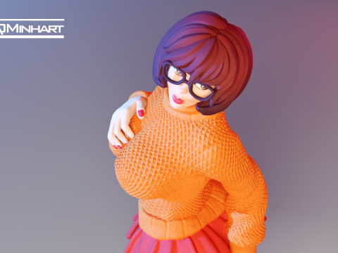 Velma Scooby Doo Fanart Collectible Figure 3D print model 3Dプリントモデル