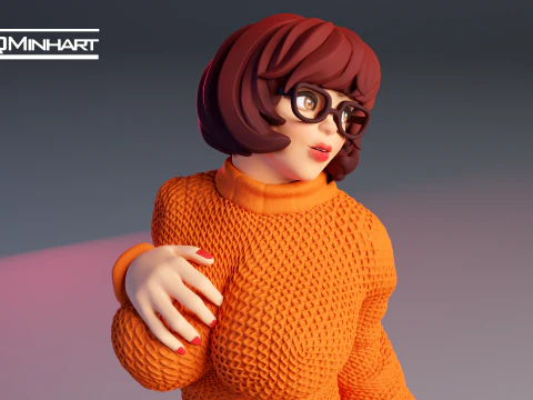 Velma Scooby Doo Fanart Collectible Figure 3D print model 3D Print Model