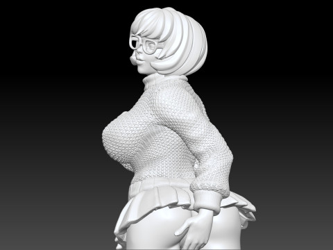 Velma Scooby Doo Fanart Collectible Figure 3D print model 3Dプリントモデル