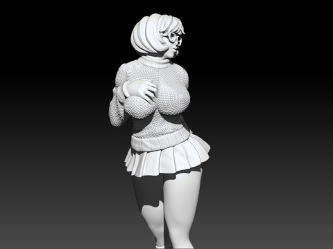 Velma Scooby Doo Fanart Collectible Figure 3D print model 3Dプリントモデル