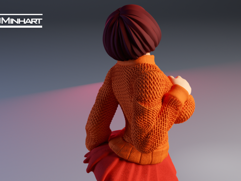Velma Scooby Doo Fanart Collectible Figure 3D print model 3Dプリントモデル
