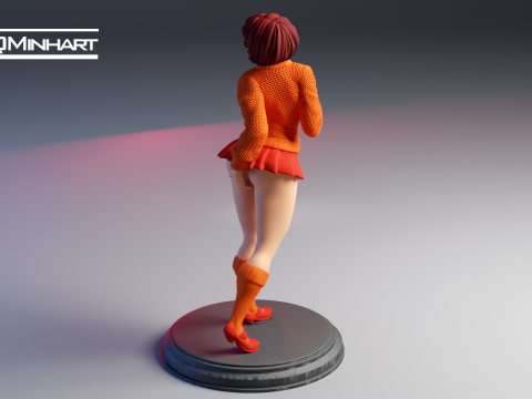 Velma Scooby Doo Fanart Collectible Figure 3D print model 3Dプリントモデル
