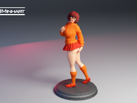 Velma Scooby Doo Fanart Collectible Figure 3D print model 3Dプリントモデル