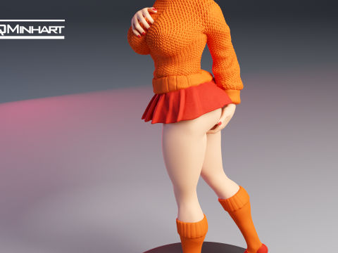 Velma Scooby Doo Fanart Collectible Figure 3D print model 3Dプリントモデル