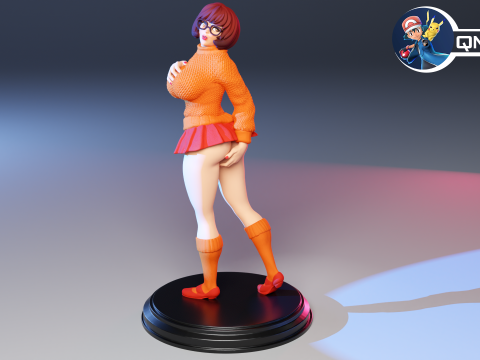 Velma Scooby Doo Fanart Collectible Figure 3D print model 3Dプリントモデル