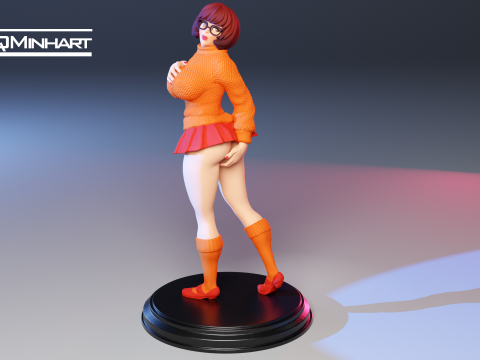 Velma Scooby Doo Fanart Collectible Figure 3D print model 3Dプリントモデル