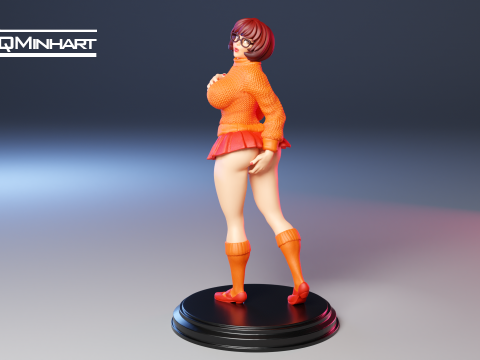 Velma Scooby Doo Fanart Collectible Figure 3D print model 3Dプリントモデル
