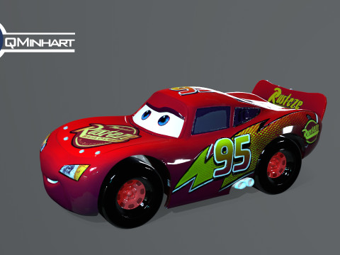 Car Lightning McQueen print 3D Baskı Modeli