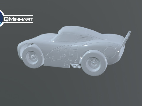 Car Lightning McQueen print 3D Baskı Modeli